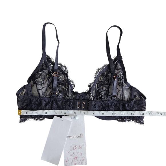 Homebodii Sheer Lace Wired Sydney Bra Black Size Medium 34B, 32C, 34C, 30D, 32D - Picture 3 of 7